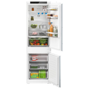Frigorífico Bosch KIN86VSE0, Clase E, Combi Integrable, 177.2 x 54.1 cm. Puerta deslizante.