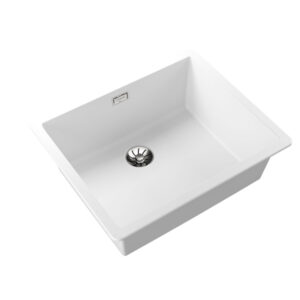 Fregadero TEKA doble instalación de una cubeta, Radea R10 50.40 M-TG, Blanco.