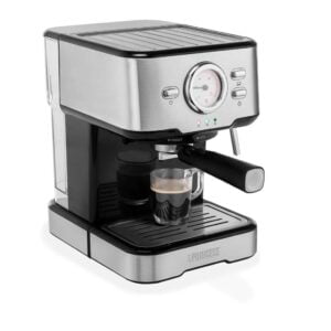 Cafetera Espresso Princess 249412 - 1100W, 20 Bares, 1-2 Tazas, 1.5 Litros, Acero Inox