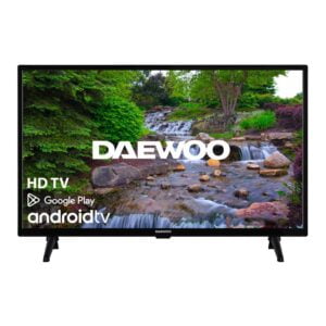 TV 32" Daewoo 32DM53HA1 Android Tv. , Clase F, Negro, UH, HD Chromecast y Voice Assistant, WiFi