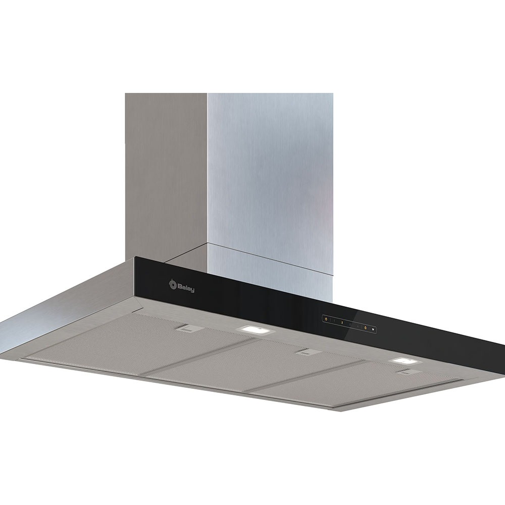 Campana BALAY 3BC897GM, Clase A++, Negro Mate, 90 cm, Pared, Aspiración 699 m3/h Decorativa.
