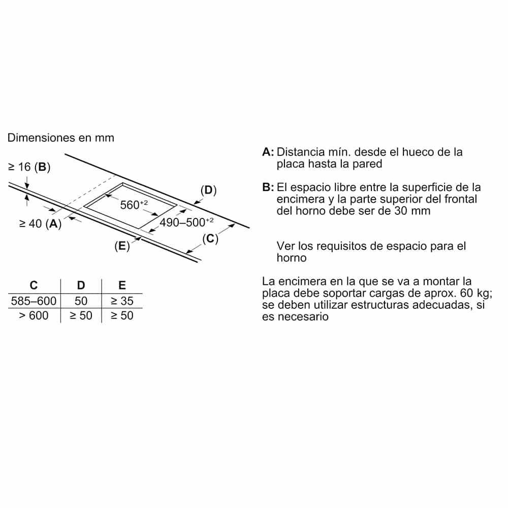 3EB967LH_0000_22057736_Ind_cutout_60_Bevel_front_Frameless_U_bevel_Frame_no_venting_es-ES