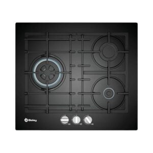 Placa BALAY 3ETG563HB, 60 cm, Cristal Templado, Negro, Gas