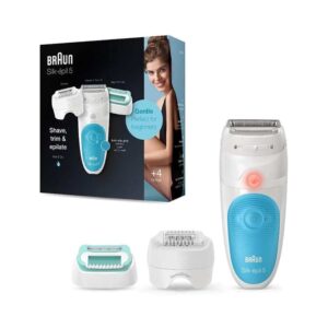 Depiladora BRAUN Silk-épil 5 5610SensoSmart  - 28 Pinzas MicroGrip, Seco/mojado, Masaje, 2 Velocidades, Cabezal