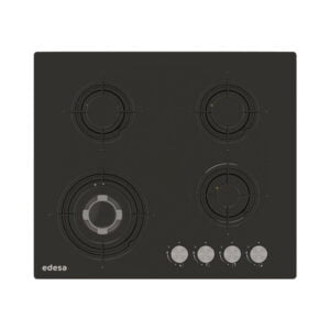 Placa EDESA EGG6040 TI B, 60 cm, Vidrio Negro, Gas Butano