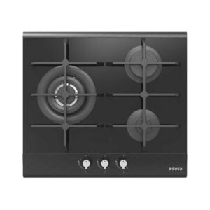 Placa EDESA EGG6030 TI TR CI N, 60 cm, Vidrio Negro, Gas Natural