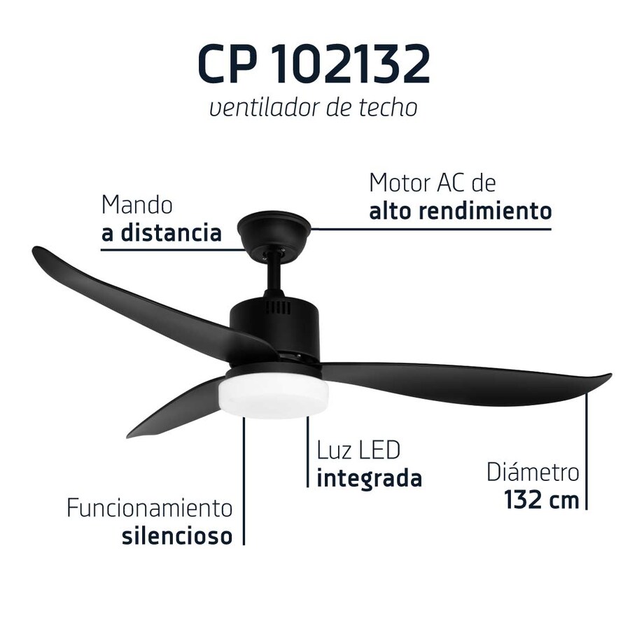 Ventilador ORBEGOZO CP 102132, Techo, 132 cm. - Imagen 3