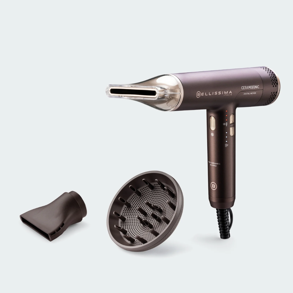 Secador de Pelo BELLISSIMA Bellissima Ceramisonic 1700 W, 3 Niveles de temperatura, Difusor.