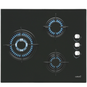 Placa de gas CATA CI 6021 BK, Cristal negro, 60 cm, Cod. 08068309