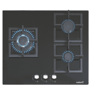 Placa de gas CATA CIB 6021 BK, Cristal negro, 60 cm, Cod. 08068402