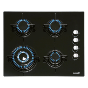 Placa de gas CATA CIB 6031 BK ,Cristal negro, 60 cm, Cod.  08068400