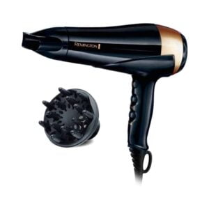 Secador Remington D6098 Eclat Brillance - 2200W, Iónico, 3 Temperaturas, 2 Velocidades, Difusor