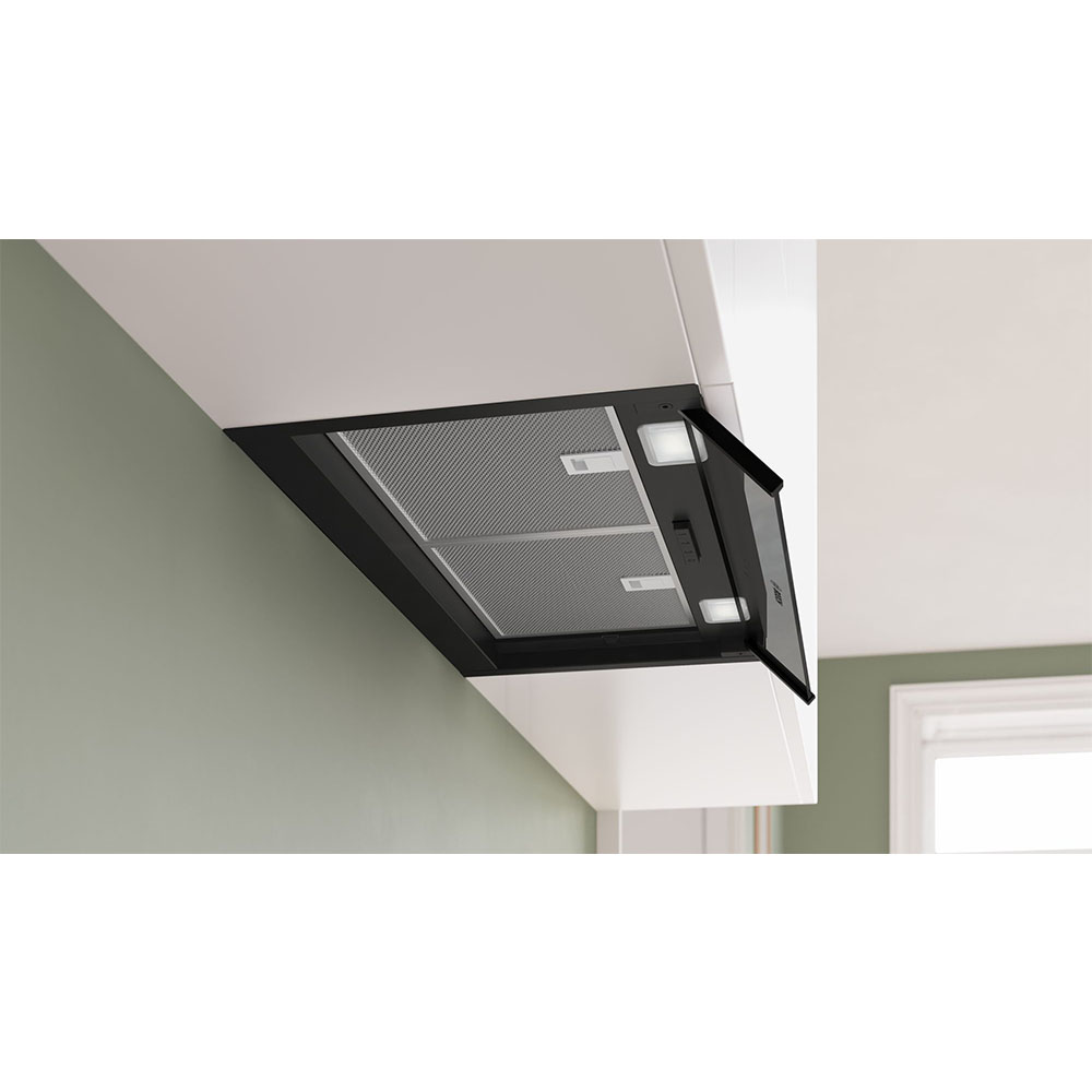 Campana BOSCH DBB65CC60, 60 cm, Cristal Negro Mate, Clase B, Integrable, 582 m³/h. - Imagen 2