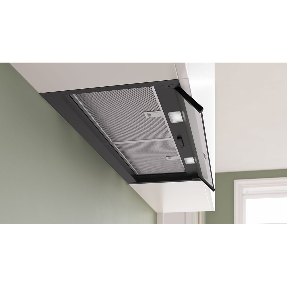 Campana BOSCH DBB85CC60, 80 cm, Cristal Negro Mate, Clase B, Integrable, 582 m³/h. - Imagen 2