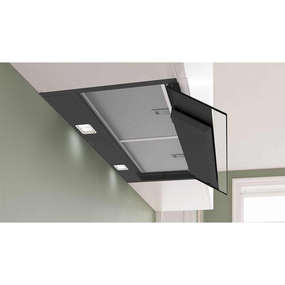 Campana BOSCH DBB87DP60, 80 cm, Cristal Negro Mate, Clase A+, Integrable, 699 m³/h. - Imagen 2