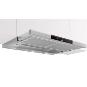 Campana BOSCH DFS097K51, 90 cm, Metallic, Clase B, Telescópica.