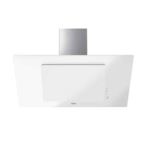 Campana TEKA DVT 98660 TBS, 90 cm, Blanco, Clase A+, Decorativa vertical de aspiración perimetral y función FreshAir