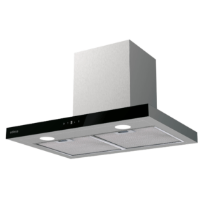 Campana EDESA ECB-77220 GBK, 70 cm, Acero Inox con frontal negro, Clase A++, Decorativa Ref: 932271959