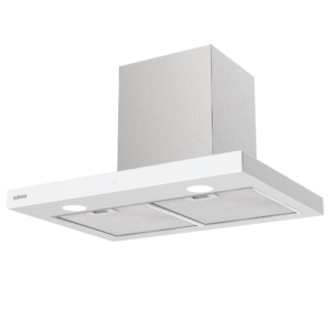 Campana EDESA ECB-77220 GWH, 70 cm, Acero Inox con frontal cristal blanco, Clase A++, Decorativa Ref: 932271960