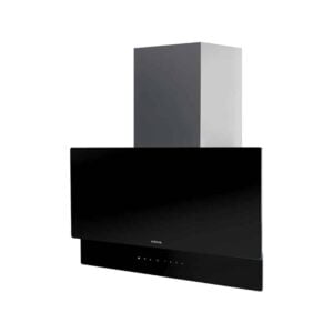 Campana EDESA ECV9832 GBK, 90 cm, Acero Inox/Negro, Clase A., Decorativa