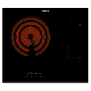 Placa EDESA EVT-6328 B, 60cm, Negro, Radiante, Vitrocerámica, Ref. 922272049