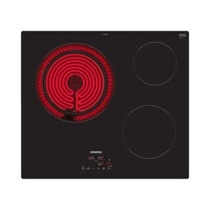 Placa SIEMENS ET61RBKB8E, 60 cm, Negro, Vitrocerámica, Sin Perfiles