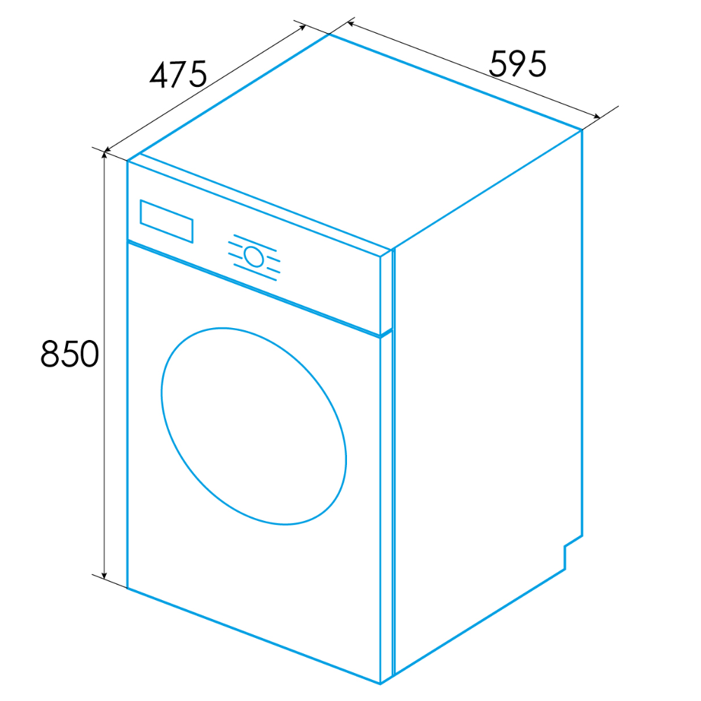Lavadora-Secadora Edesa, EWS-8401 WH, 1400 r.p.m. ,Clase A-D, Blanco, 6-8 Kg, Ref. 925270576 - Imagen 2