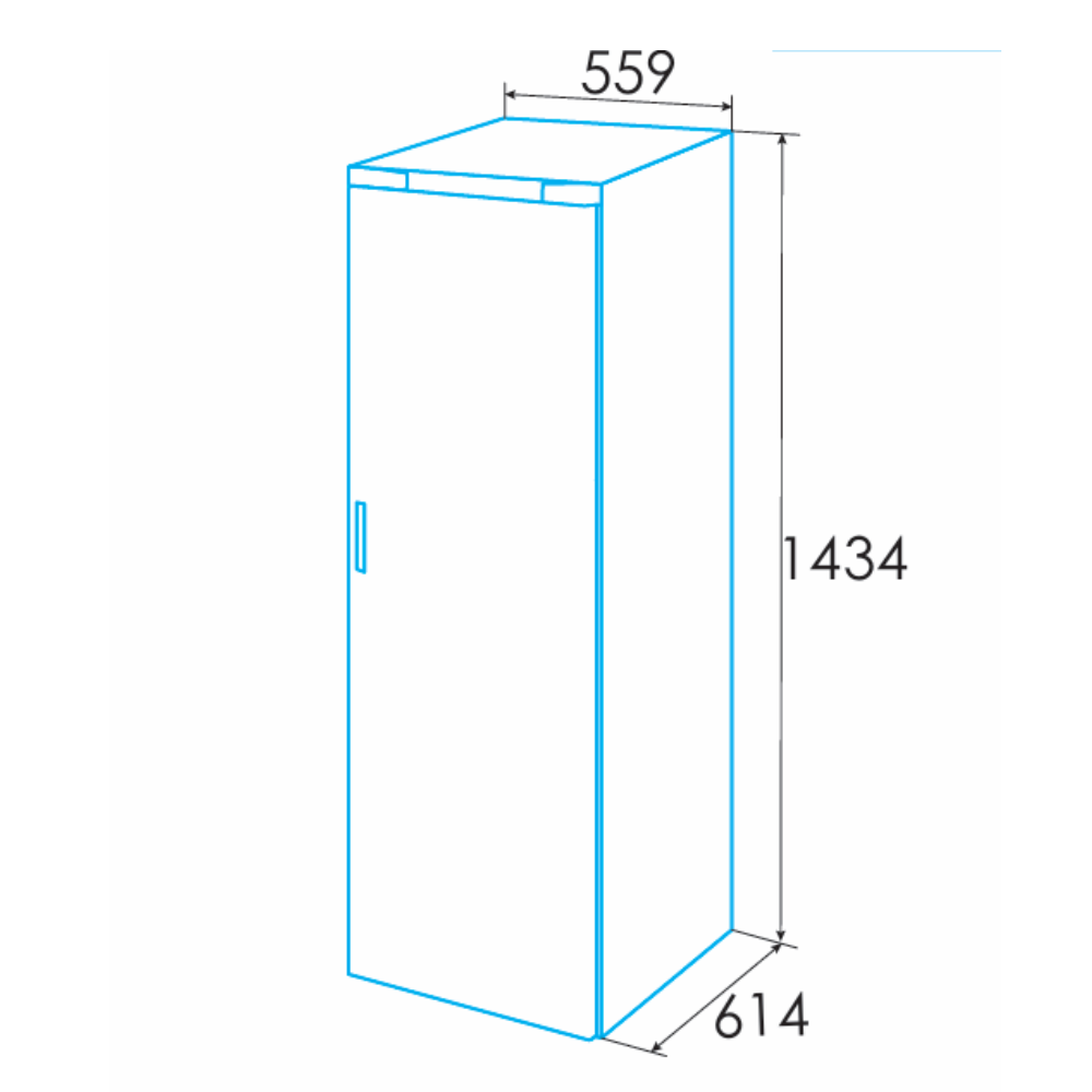 Congelador vertical una puerta EDESA EZS-1422 NF WH, NO FROST, Clase E, Blanco, 143 cm, Cod. 924271378. - Imagen 2