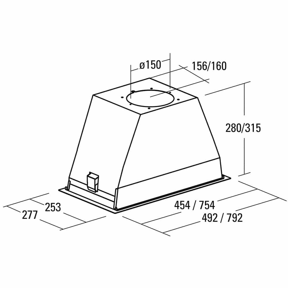 Grupo Filtrante Cata GL75X, 79.2 cm, Inox, Clase A, 850 m³_h_0000_260970-0001-gl-45-x-cata-funnatic-encastre-1584487390-