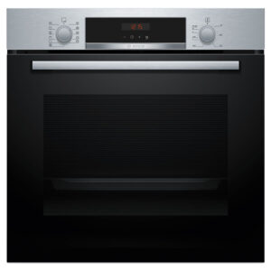 Horno Bosch HBA574ES3, Serie 4, 60 x 60 cm, Acero Inox, Pirolítico y Asistente de Limpieza con Agua, Clase A+, 71 l.