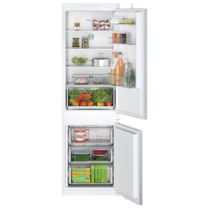 Frigorífico Bosch KIN86NSE0, Clase E, Combi Integrable, Puerta deslizante, 177.2 x 54.1 cm.
