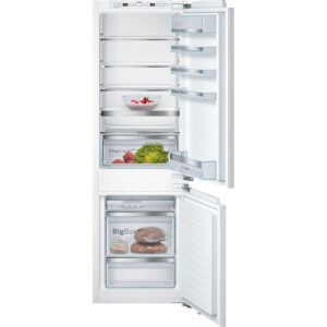 Frigorífico Bosch KIS86AFE0, Clase E, Combi Integrable, 177.2 x 54.1 cm. Puerta fija.