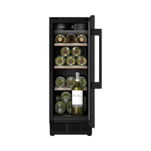 Vinoteca BOSCH KUW20VHF0, Clase F, Negro, 82x30 cm, 21 Botellas