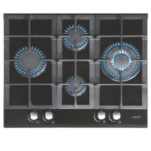 Placa de gas CATA LCI 6031 BK , Cristal negro, 64 cm, Cod. 08041500.