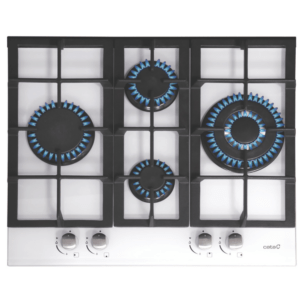Placa de gas CATA LCI 6031 WH, Cristal blanco, 64 cm, Cod. 08041100.