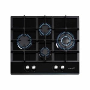 Placa CATA LCIB6031BK, 64 cm, Cristal Negro, Gas