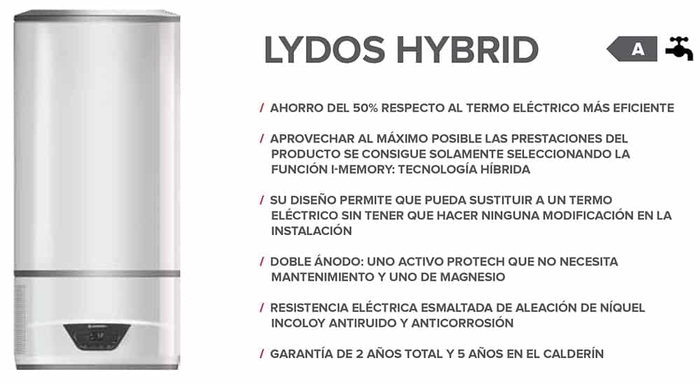 Ariston Lydos Hybrid Wifi Termo Clase A, Alta Fiabilidad en Producción ACS