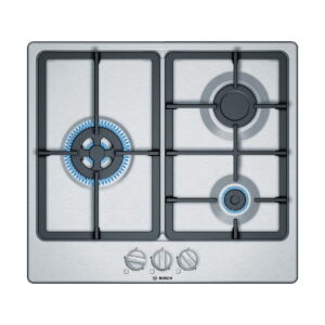Placa BOSCH PGC6B5B90, 60 cm, Acero, Gas