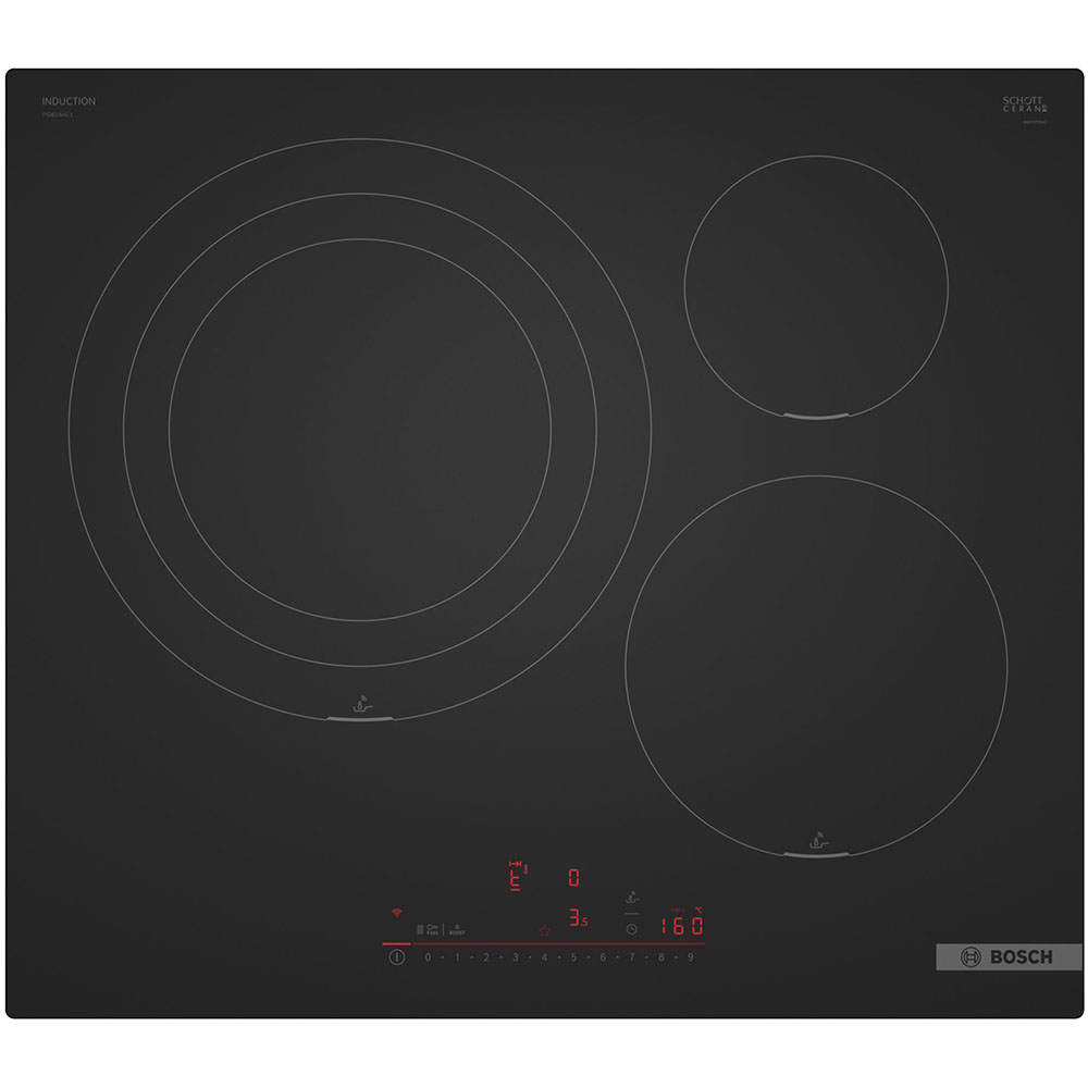 Placa de inducción Bosch PID61AHC1E Zona 32cm Negro Mate.