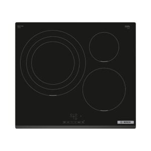 Placa BOSCH PID631BB5E, 60 cm, Negro, zona triple de 32/26/21cm y dos zonas de 21cm y 15cm, Sin Perfiles, Inducción
