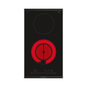 Placa BOSCH PKF375FP2E, 30 cm, Negro, Dominó, Vitrocerámica