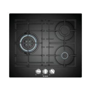 Placa BOSCH PNC6B6B90, 60 cm, Vidrio Templado, Negro, Gas