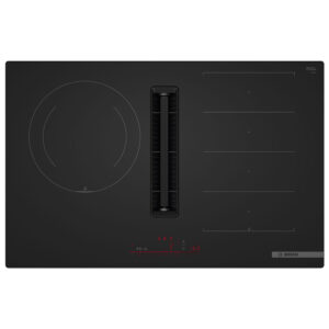 Placa con extractor Bosch PXJ81AH21E,80 cm, Negro Mate, Clase B.