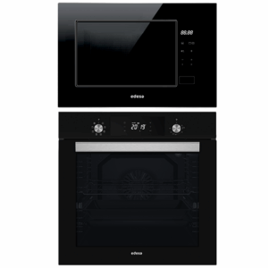 Pack EDESA: Horno EOE-7040 BK + Microondas EMW-2021-IG BK ,Cristal negro.