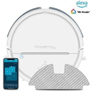 Aspirador Robot Rowenta RR7877WH Friega Laser Cámara, Batería 120 min, Friega, Barre.