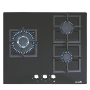 Placa de gas CATA SCI 6021 BK ,Cristal negro, 60 cm, Cod. 08068405