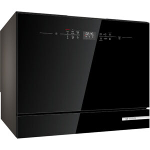 Lavavajillas BOSCH SKS6ITB00E, Clase E, 55 cm, Negro, Compacto Libre Instalación, 6 Servicios