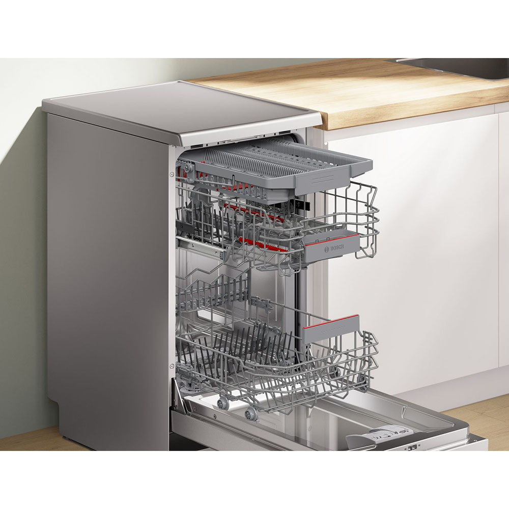 Lavavajillas BOSCH SPS4HMI13E, 45 cm, Clase D, Acero Inox, Libre Instalación, 3ª Bandeja VarioDrawer, 10 Servicios. - Imagen 2