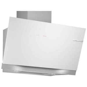 Campana BOSCH DWK91LT20, 90 cm, Cristal blanco, Clase A+, Decorativa de pared