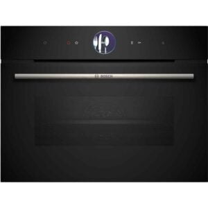 Horno compacto Bosch, CSG7361B1 Serie 8, 60 x 45 cm, negro, función vapor, Clase A+, Funcion Air Fry, home Connect .